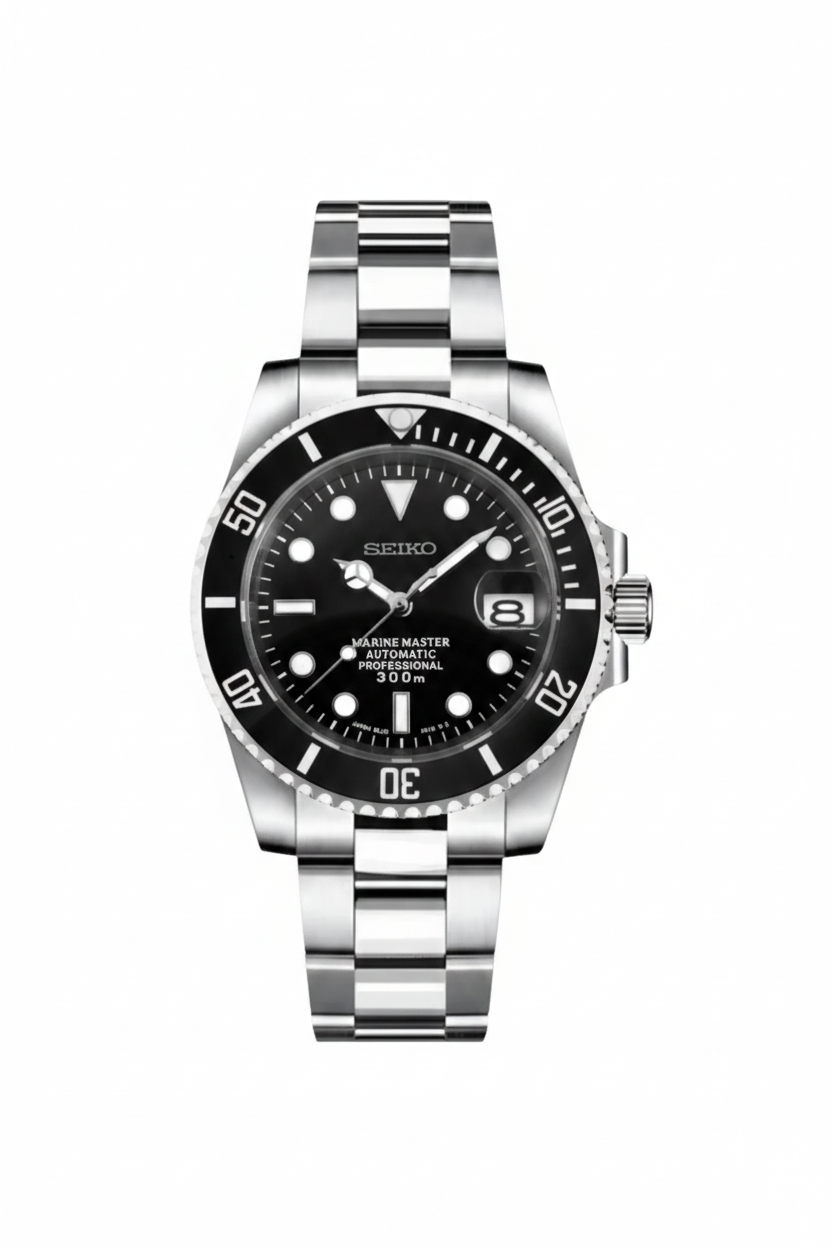 Relógio Seiko Mod Submariner Date Black
