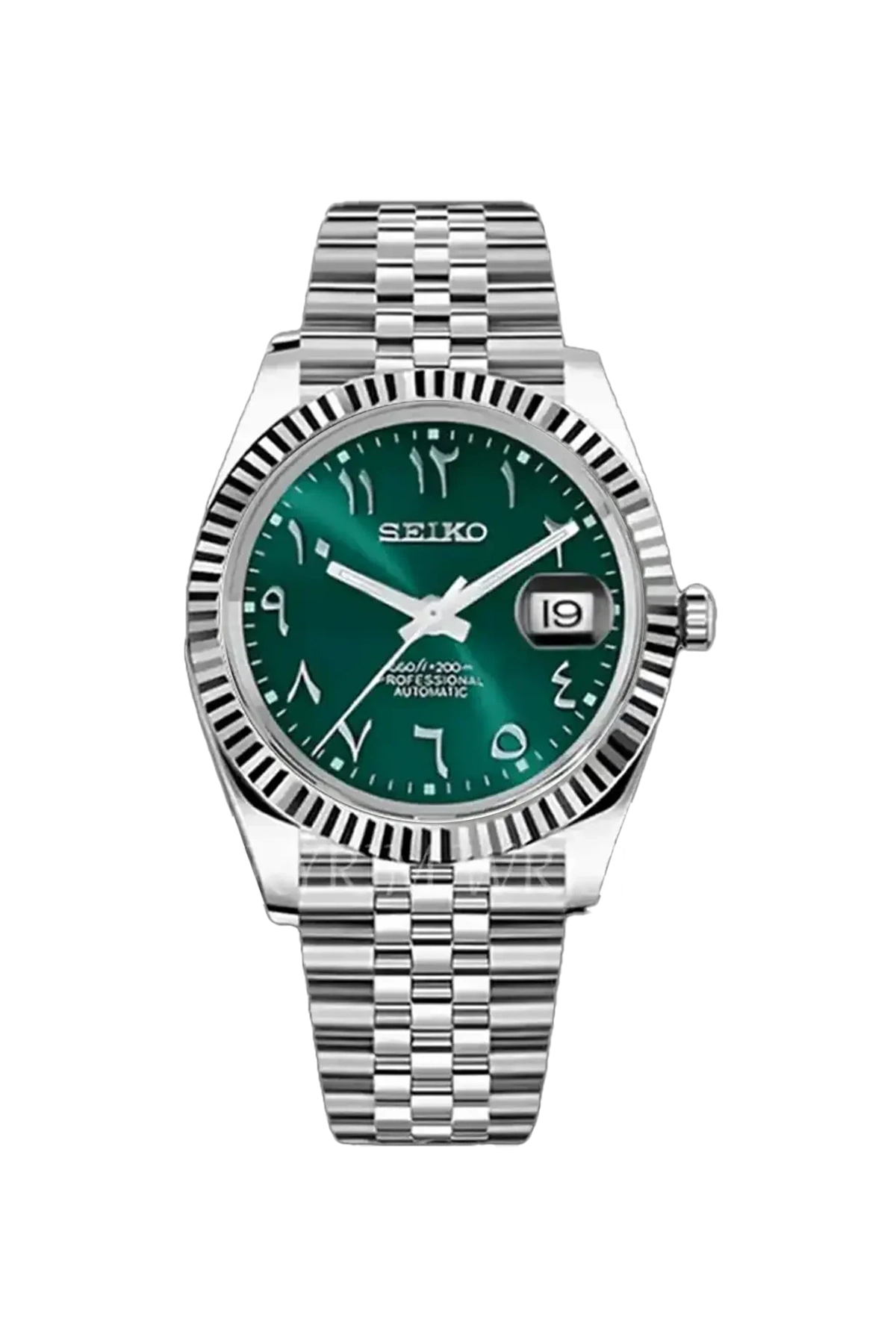 Relógio Seiko Mod Datejust Arabic Green Green Verde