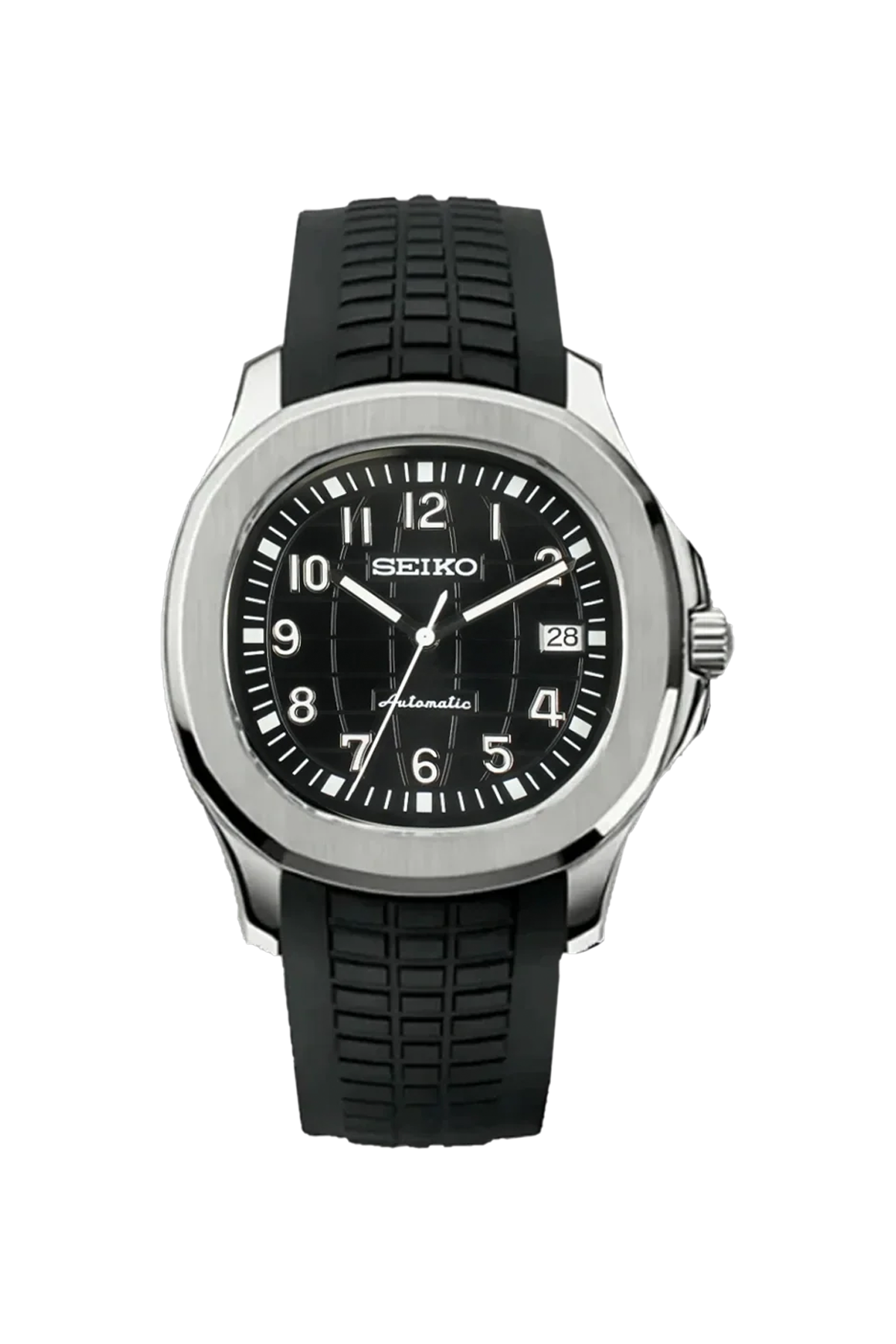 Relógio Seiko Mod Aquanaut Silver Black Black Preto