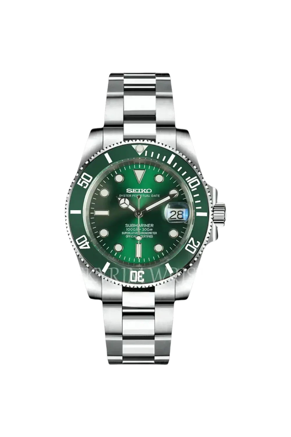Relógio Seiko Mod Submariner Hulk Verde