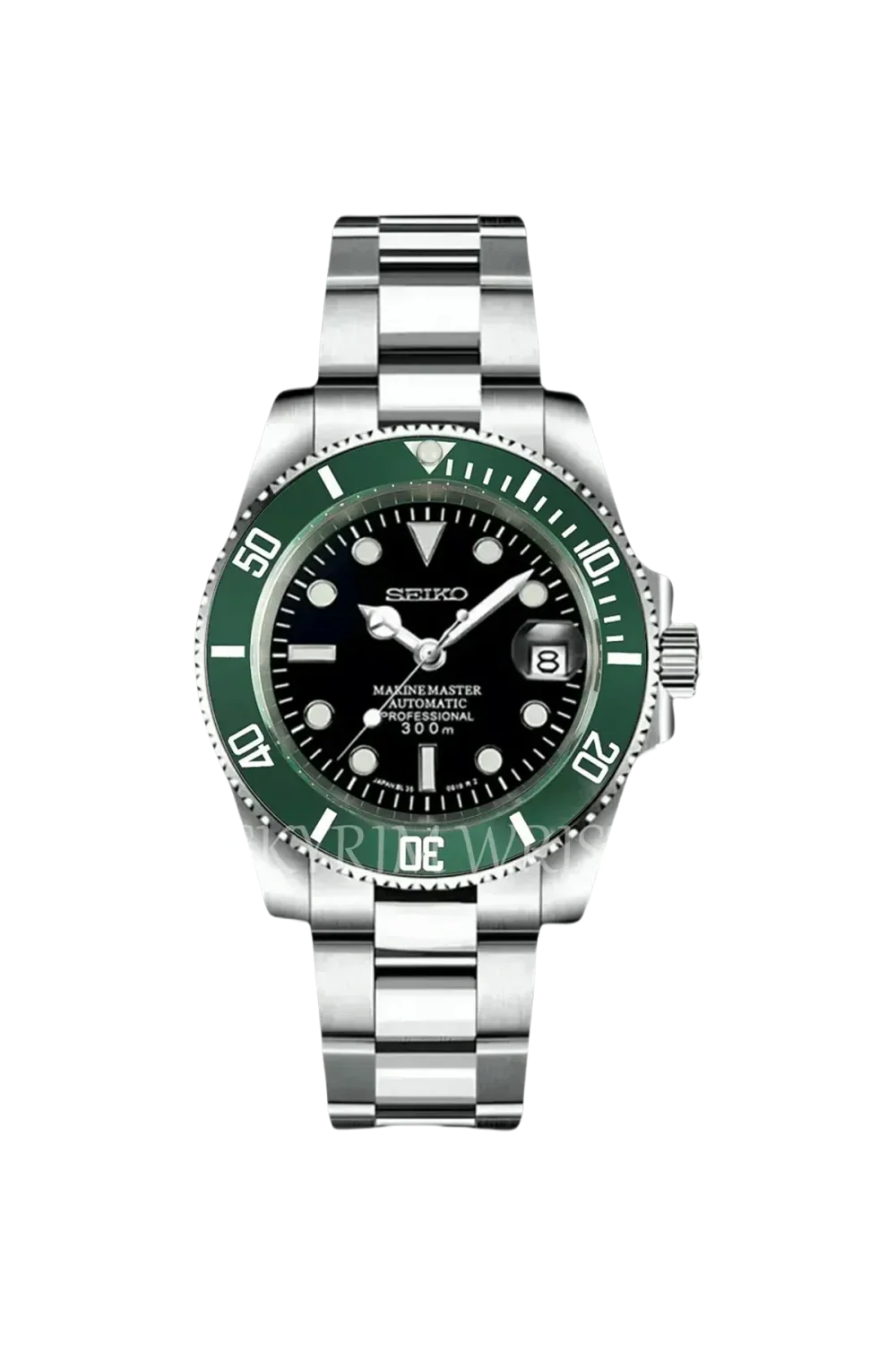 Relógio Seiko Mod Submariner Starbucks Verde